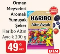 HARİBO ALTIN AYICIK ORMAN MEYVELERİ AROMALI YUMUŞAK ŞEKER 200 G fiyat ve kampanya bilgisi